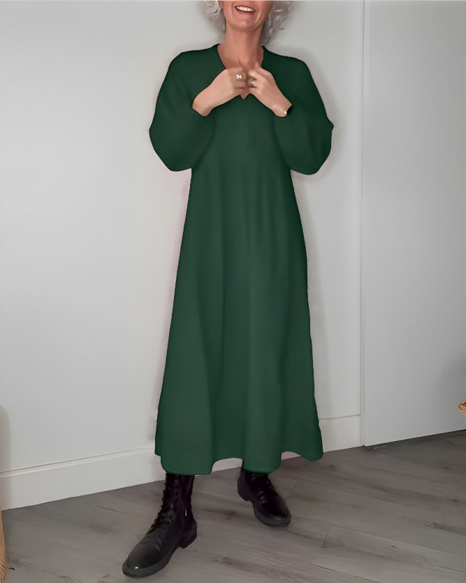Alena | Elegantné maxi šaty s výstrihom do V