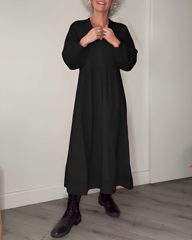 Alena | Elegantné maxi šaty s výstrihom do V