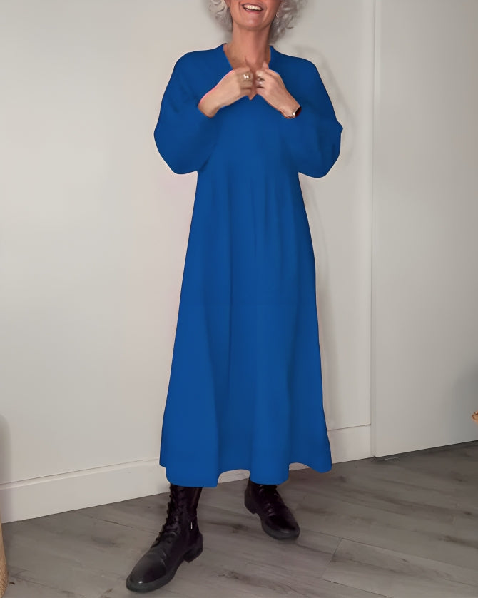 Alena | Elegantné maxi šaty s výstrihom do V