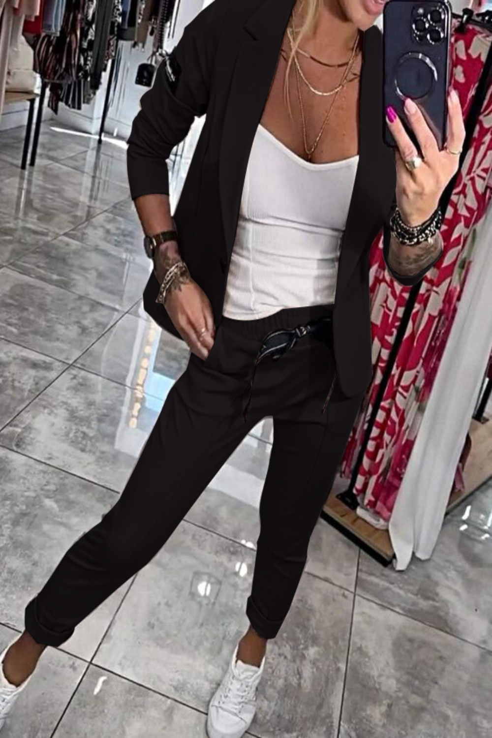 Moxie | Dvojdielny dámsky set top s bundou a gumou