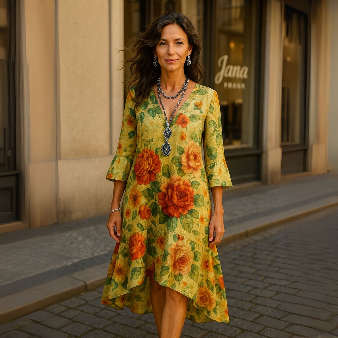 Běla | Boho šaty s kvetinovým vzorom