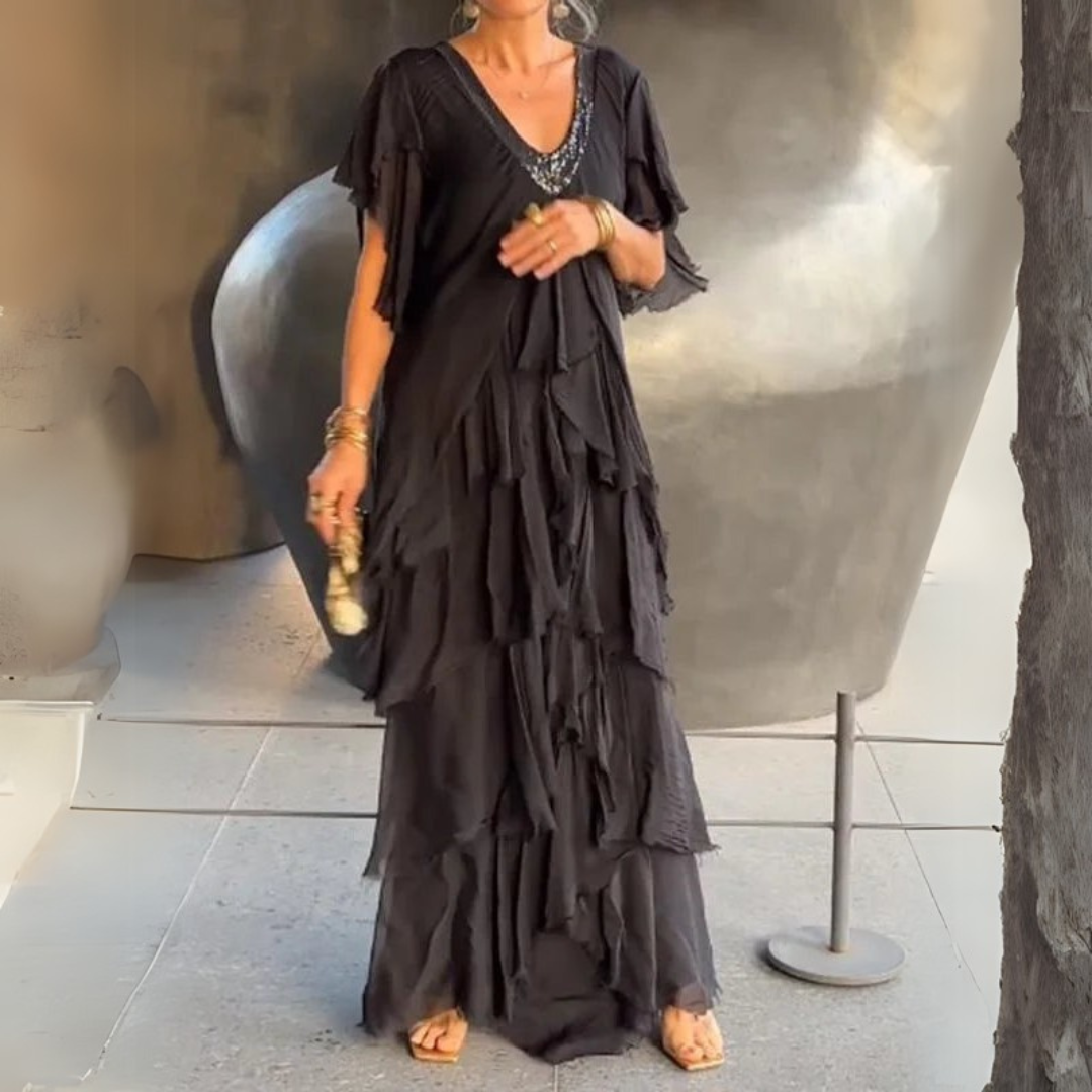 Valerie | Elegantná dlhá čipková róba