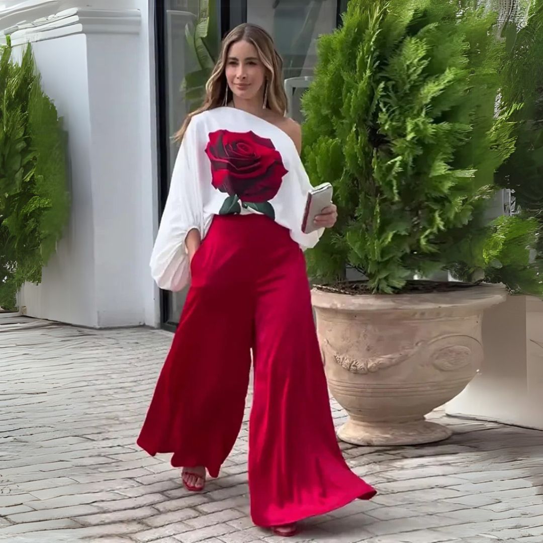Brigitka | Kvetinový komplet s elegantným strihom