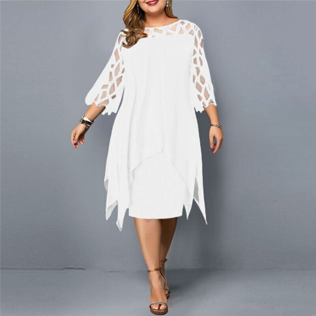 Lorelej | Elegantné čierne midi šaty s šifónovou vrstvou