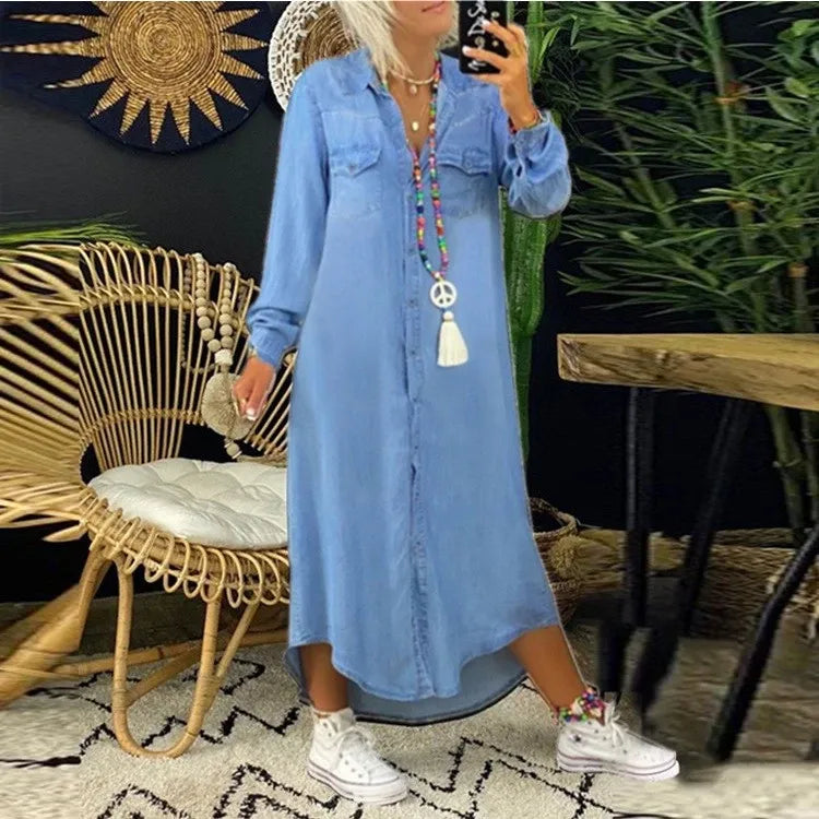 Vena | Elegantné džínové šaty Boho