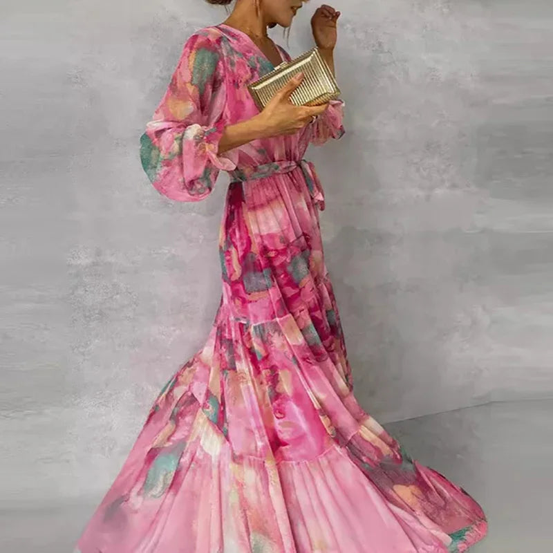 Emilyn - Elegantná Kvetinová Šaty