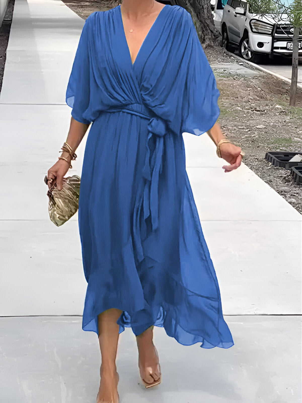 Monica™ | Chiffon šaty s V-výstrihom