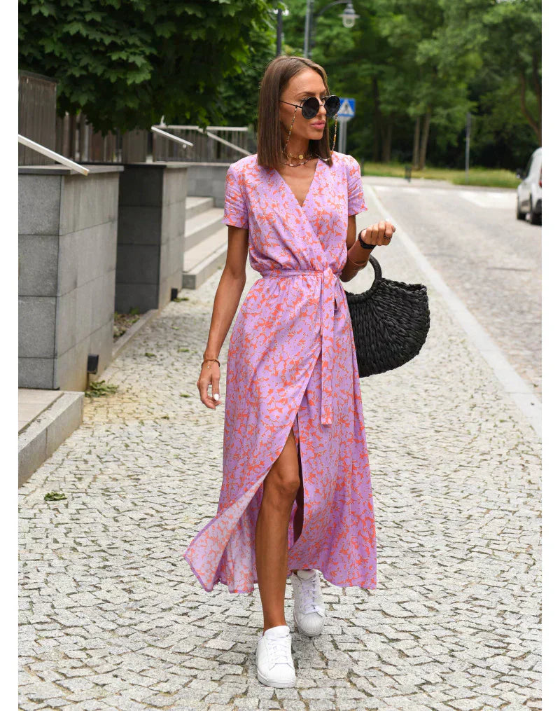 Suzanne - Elegantná šaty s dekoltom do V