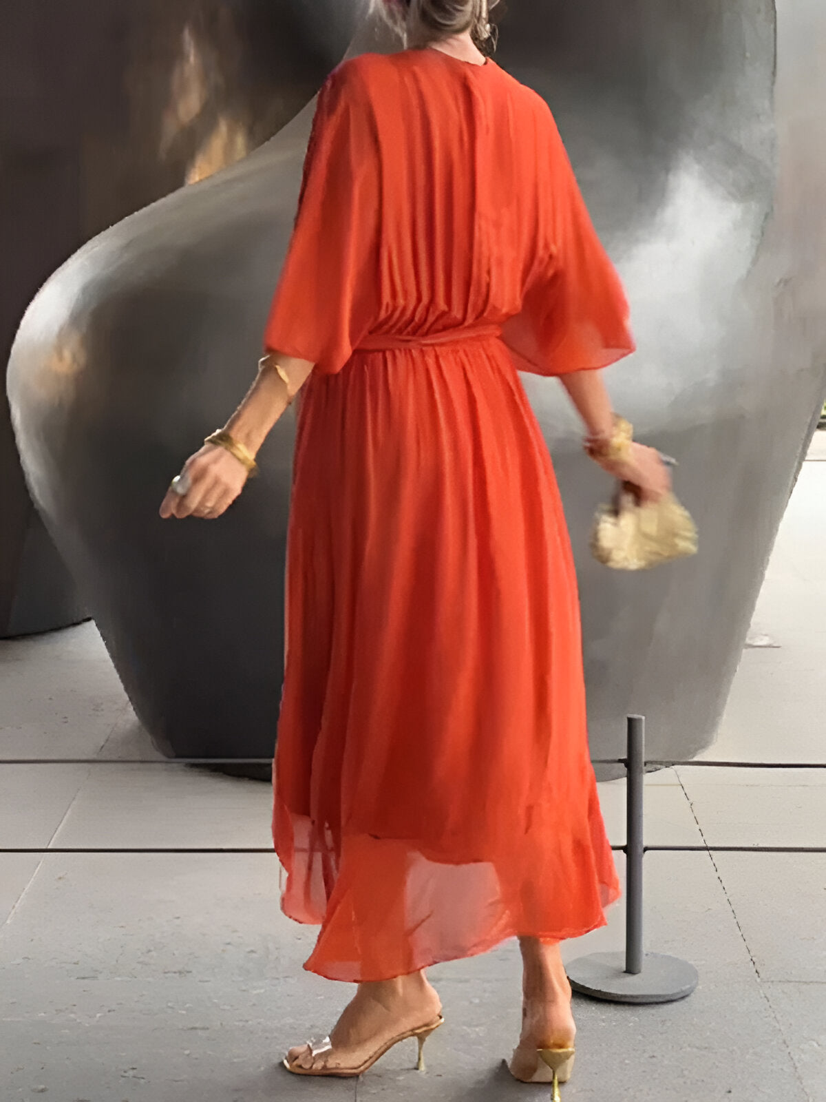 Monica™ | Chiffon šaty s V-výstrihom