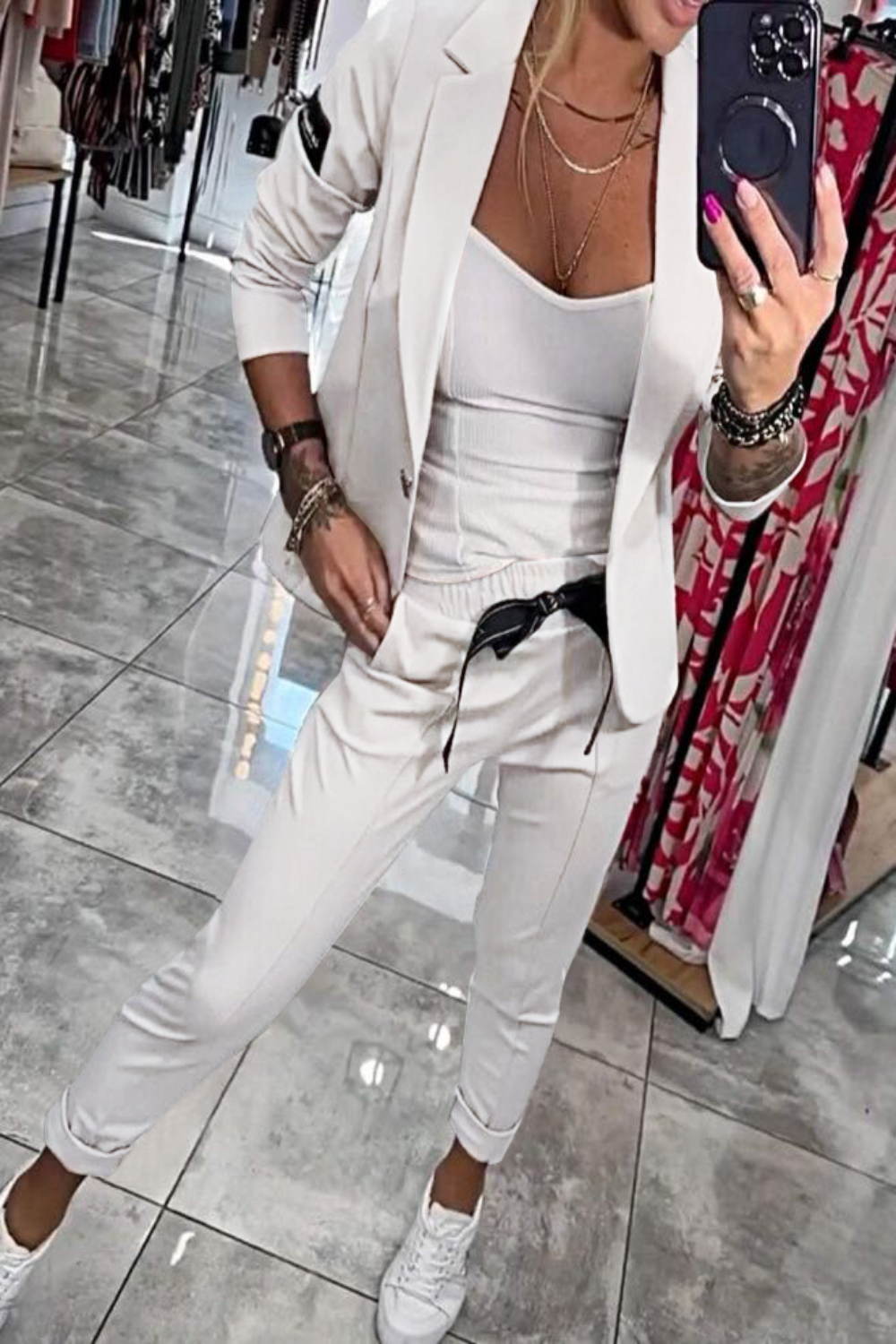 Moxie | Dvojdielny dámsky set top s bundou a gumou