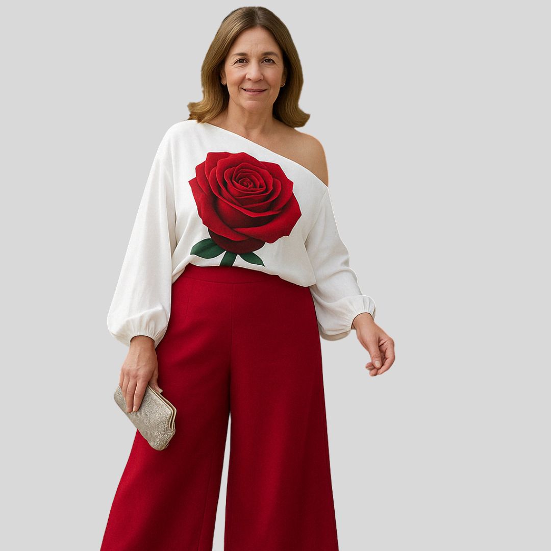 Brigitka | Kvetinový komplet s elegantným strihom