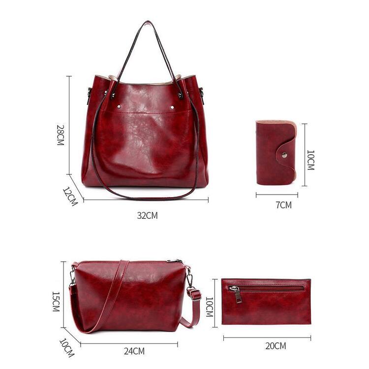 Riley™ - Vintage Mäkké 4-dielne taškové sety