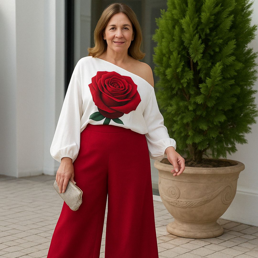 Brigitka | Kvetinový komplet s elegantným strihom
