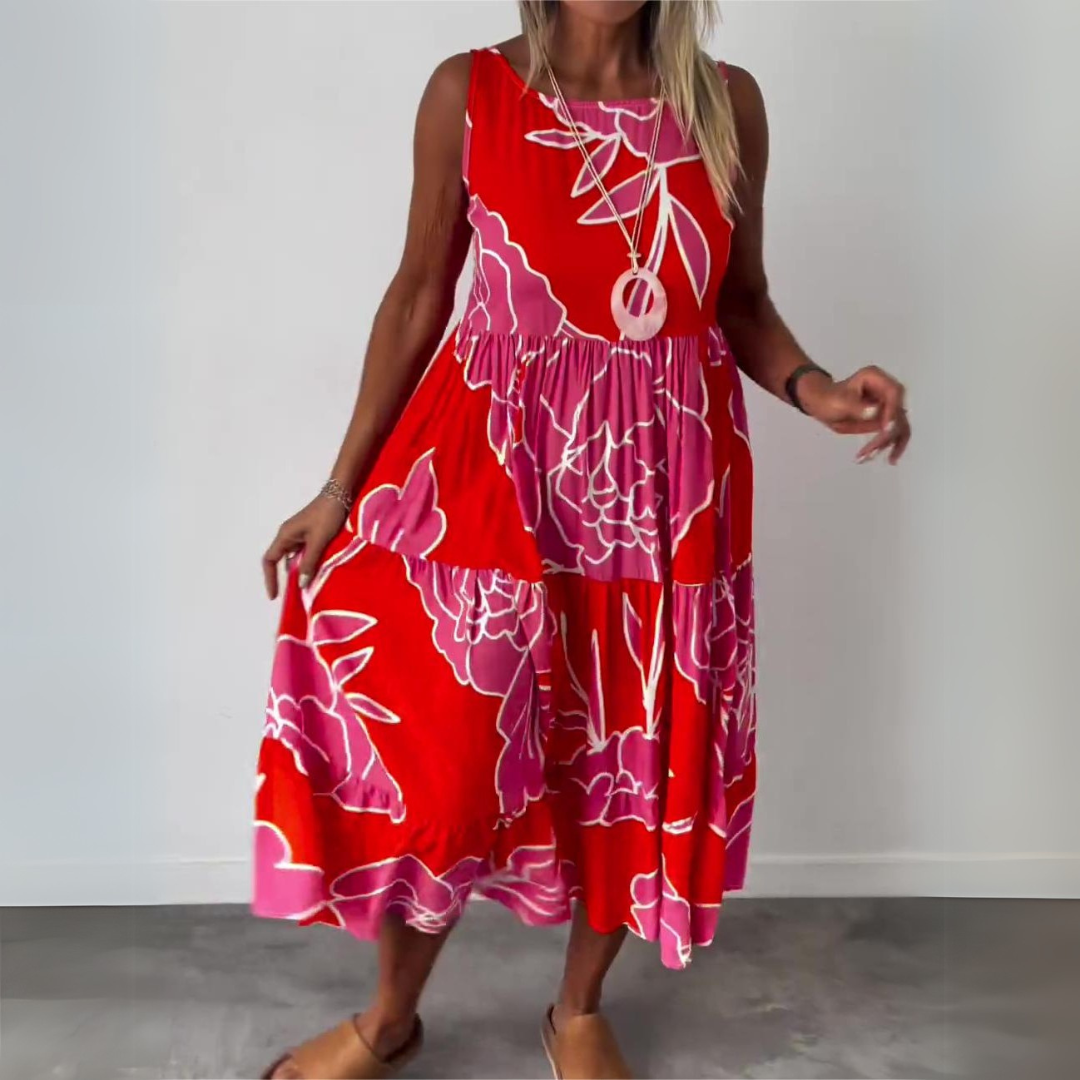 Natalie | Elegantné kvetinové šaty s pohodlným strihom