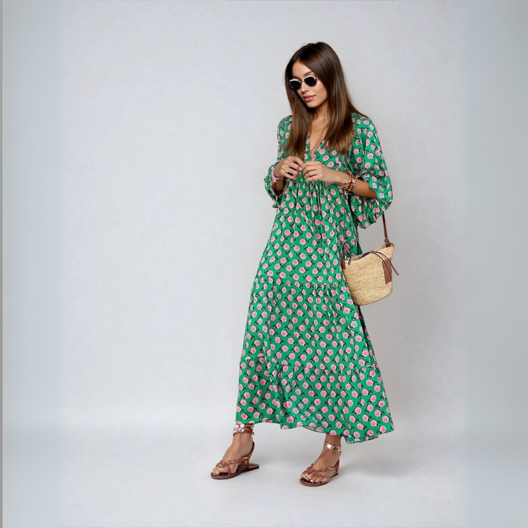 Elin | Boho Bavlnené Maxi Šaty