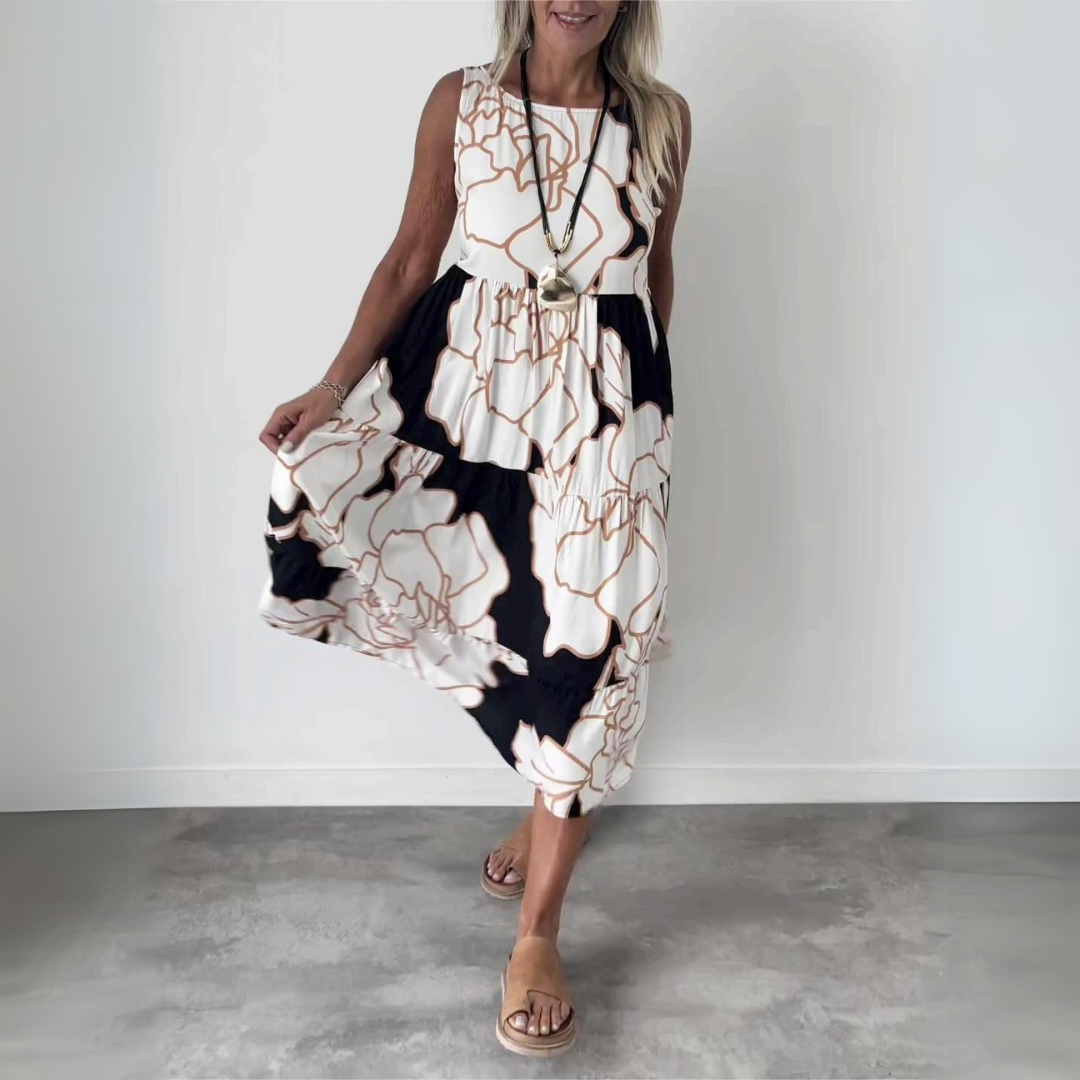Natalie | Elegantné kvetinové šaty s pohodlným strihom
