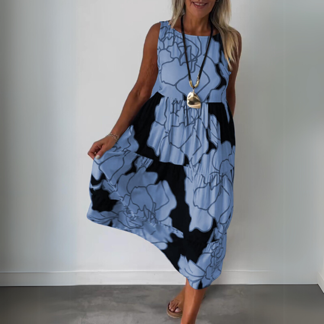 Natalie | Elegantné kvetinové šaty s pohodlným strihom