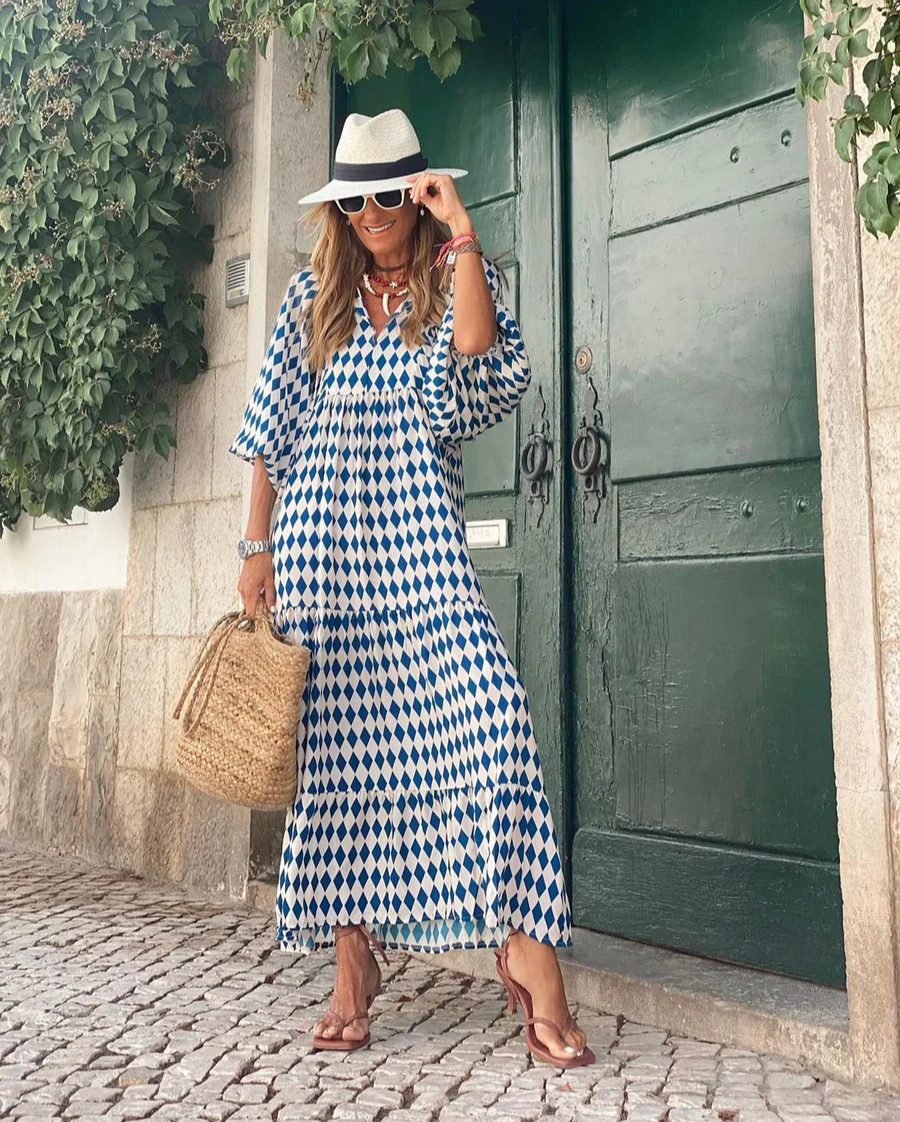 Elin | Boho Bavlnené Maxi Šaty