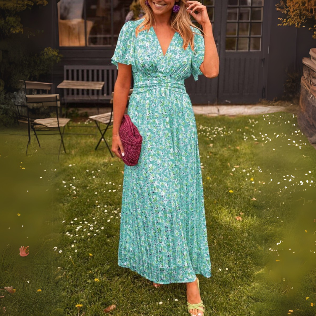 Laura | Elegantné maxi šaty s véčkovým výstrihom