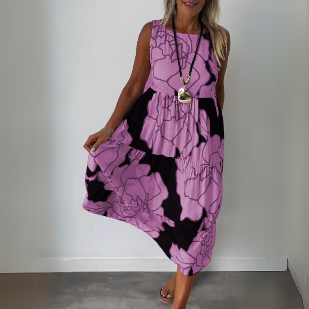 Natalie | Elegantné kvetinové šaty s pohodlným strihom