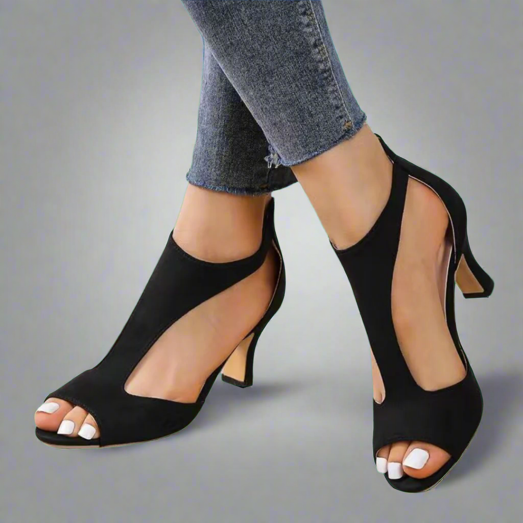 Annelie | Prémiové stiletto sandále s zipsom