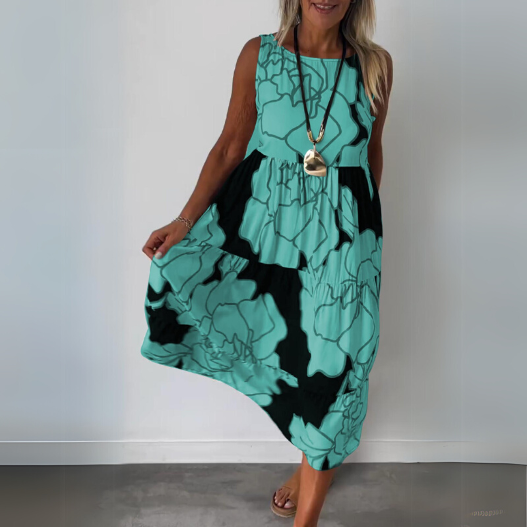 Natalie | Elegantné kvetinové šaty s pohodlným strihom