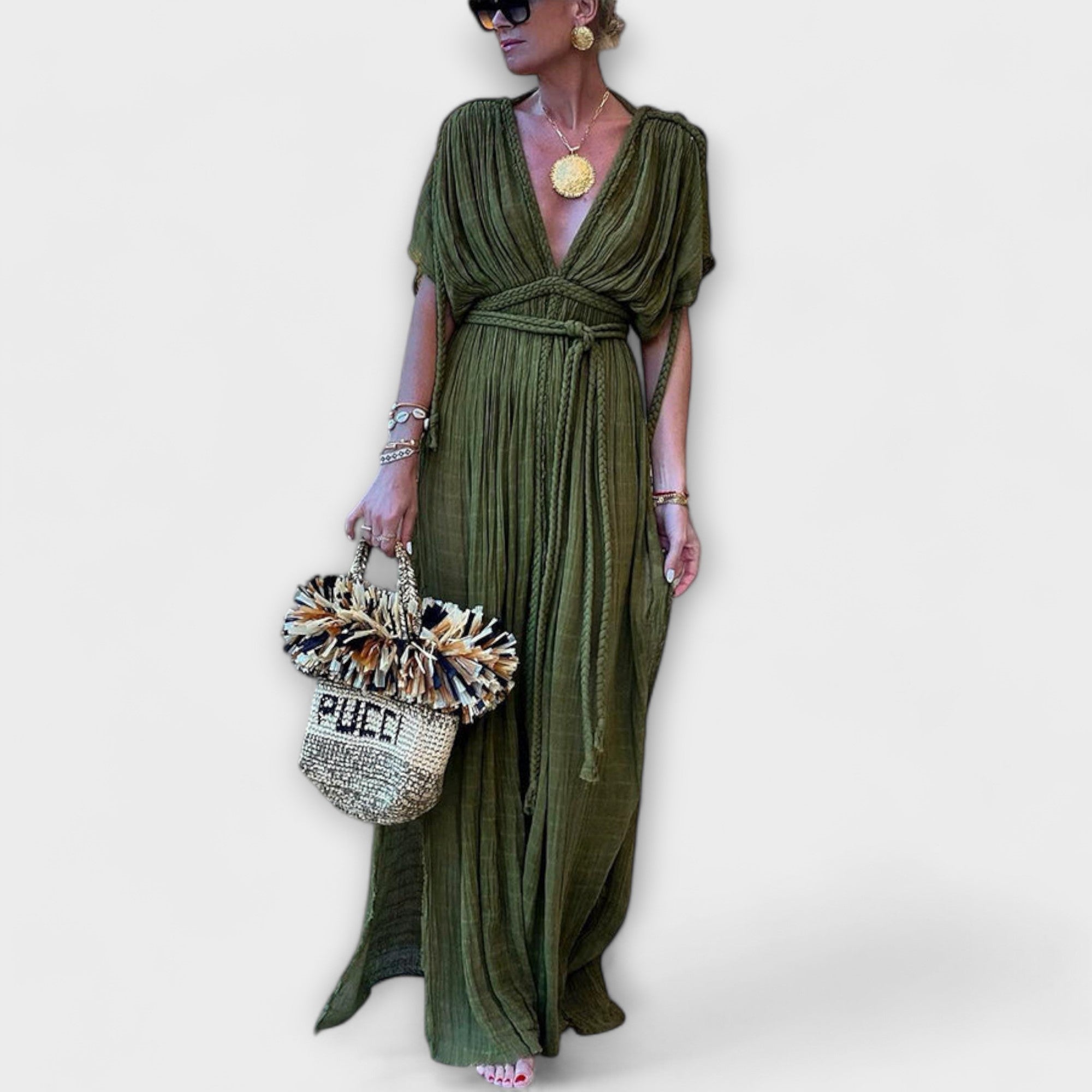 Grécke Štýlové Kimono-Maxikleid