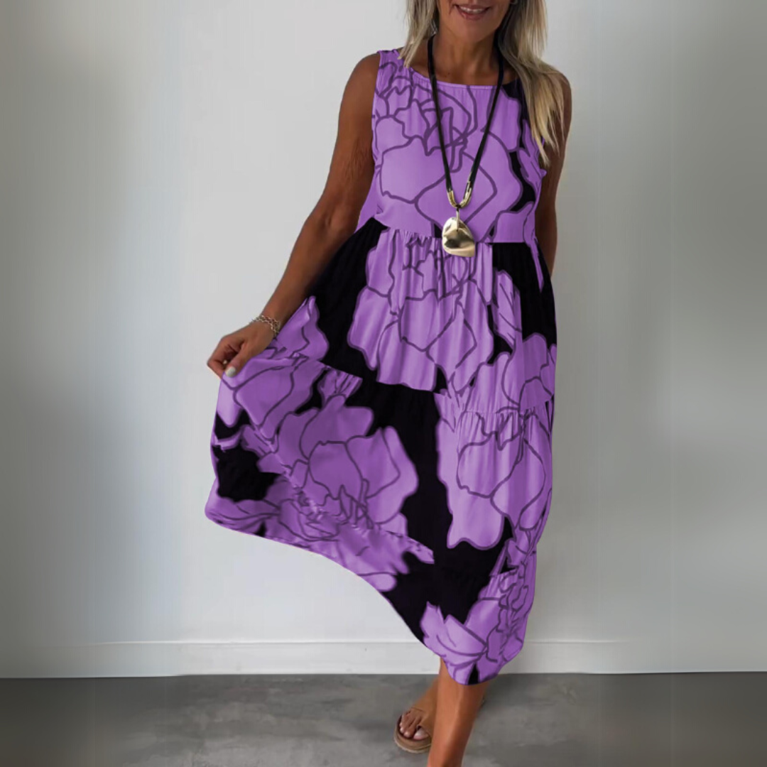 Natalie | Elegantné kvetinové šaty s pohodlným strihom