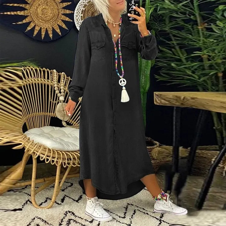 Vena | Elegantné džínové šaty Boho