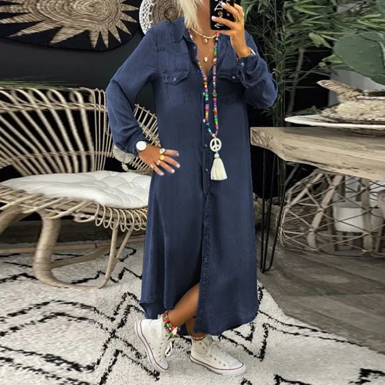 Vena | Elegantné džínové šaty Boho