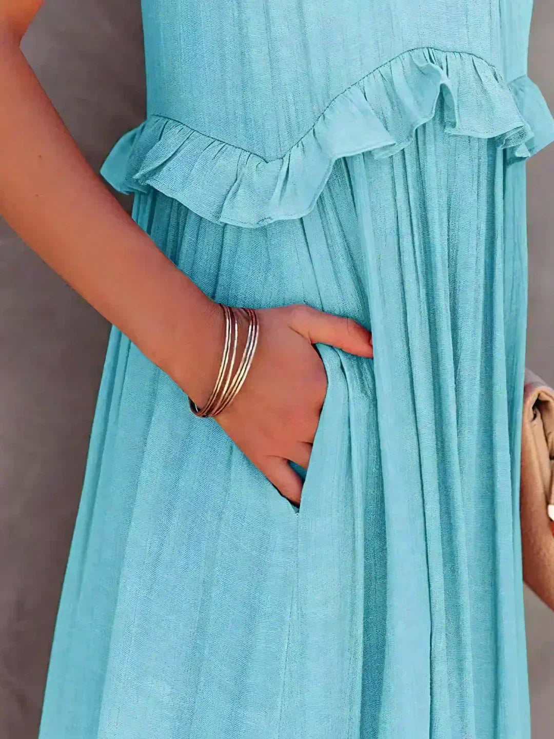 Sarah | Halter Ruffle Maxi Šaty (Takmer vypredané)