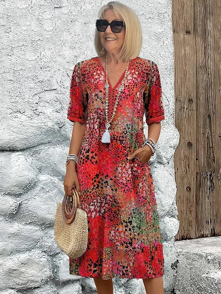 Fatima - Šaty s Kvetinovým Motívom
