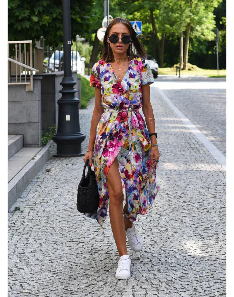 Suzanne - Elegantná šaty s dekoltom do V