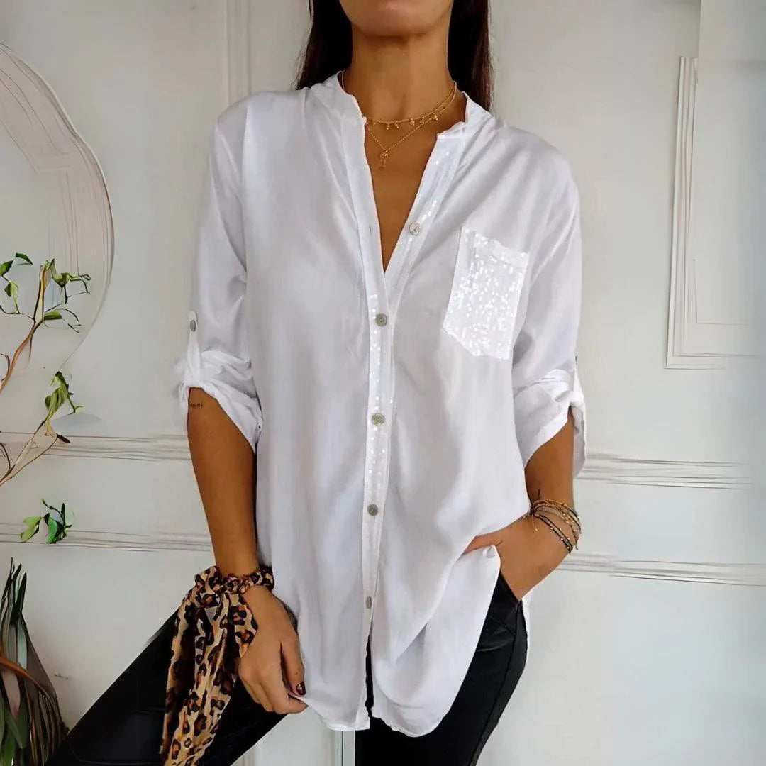 Alena | Elegantná blúzka bez záhybov