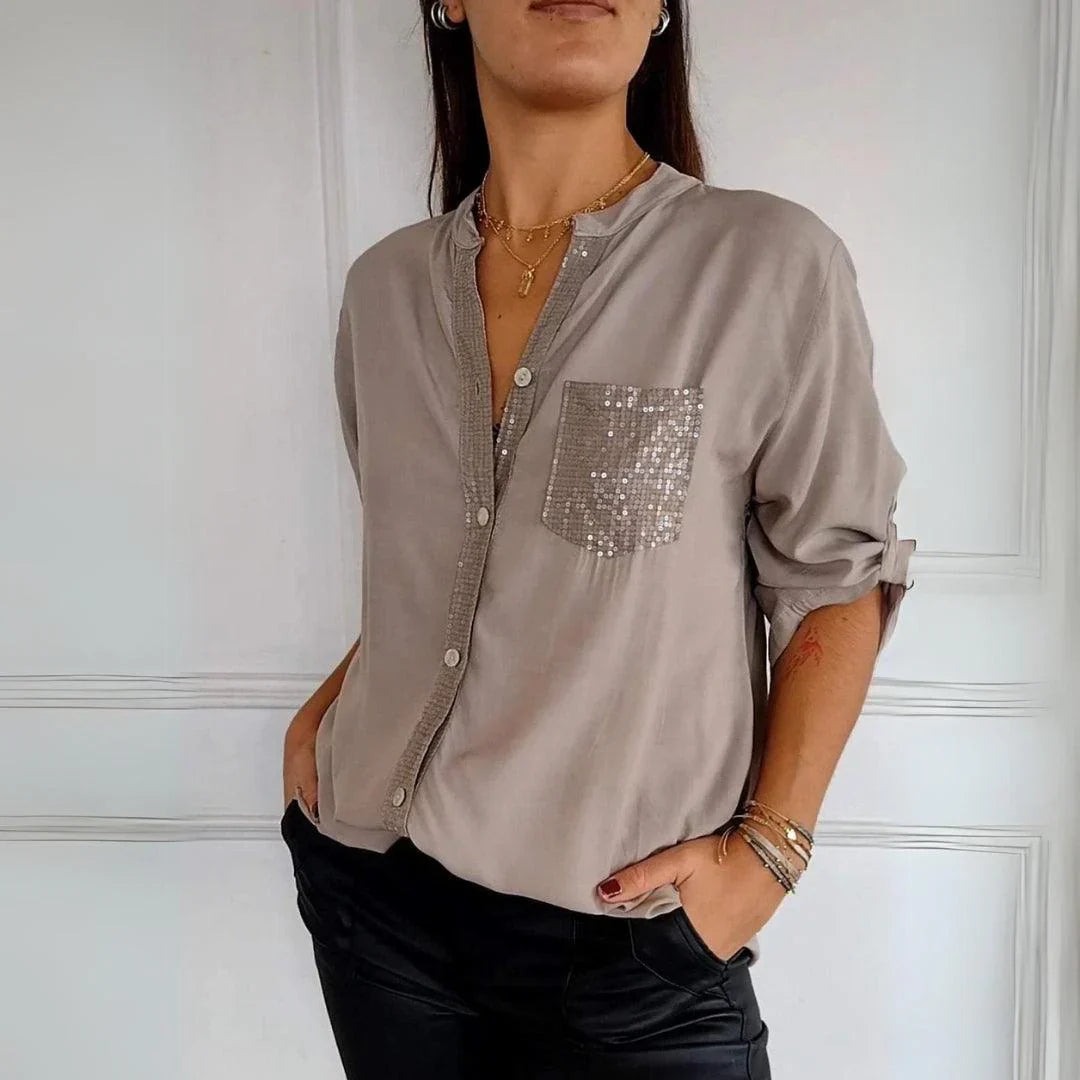 Alena | Elegantná blúzka bez záhybov