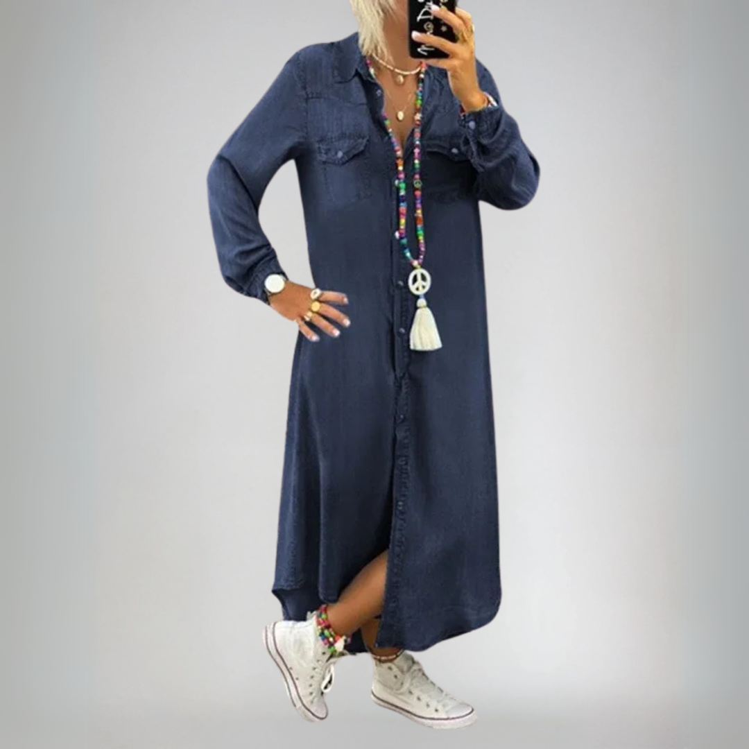 Vena | Elegantné džínové šaty Boho